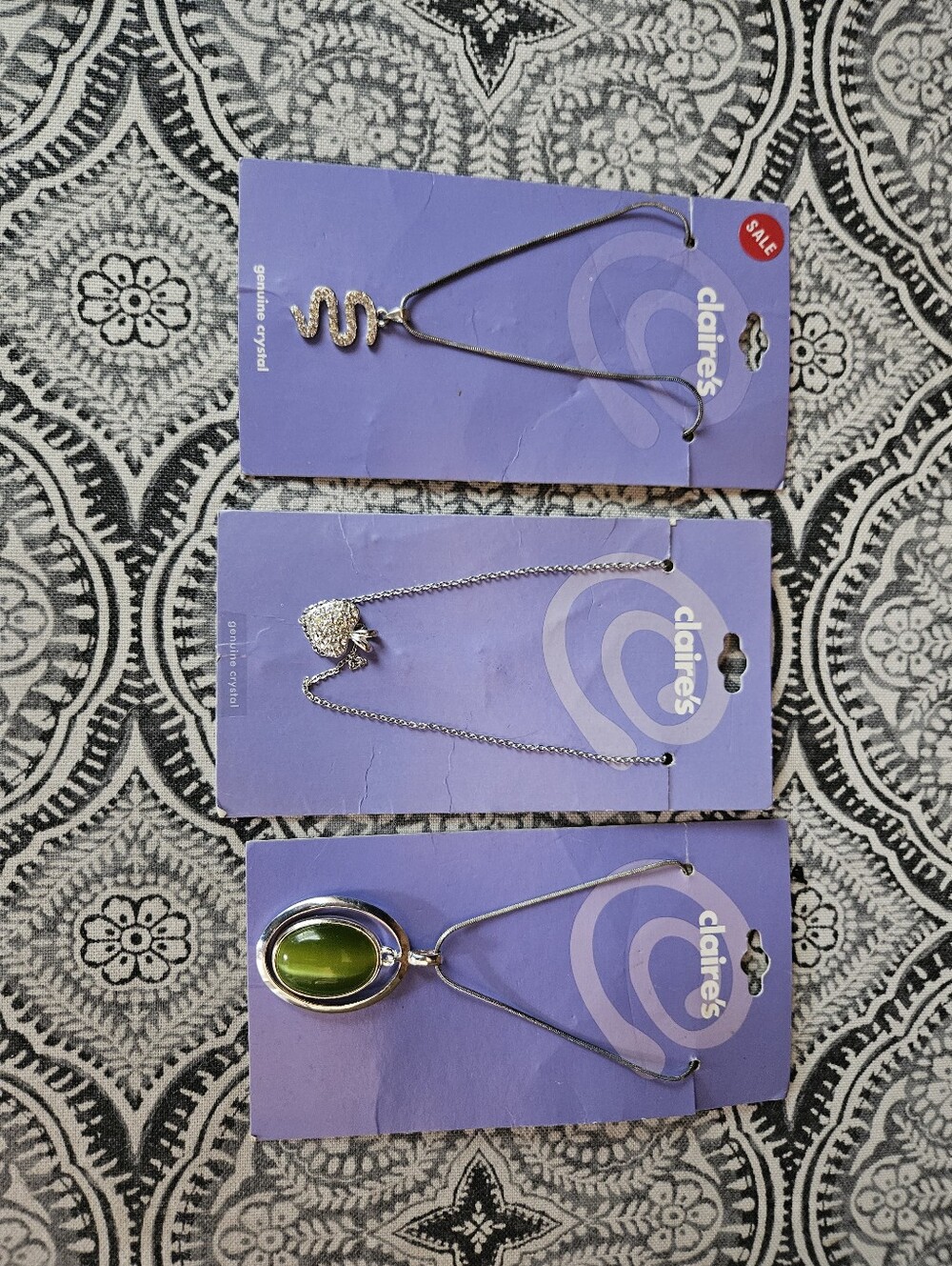 Claire's Genuine Crystal Necklaces (3)